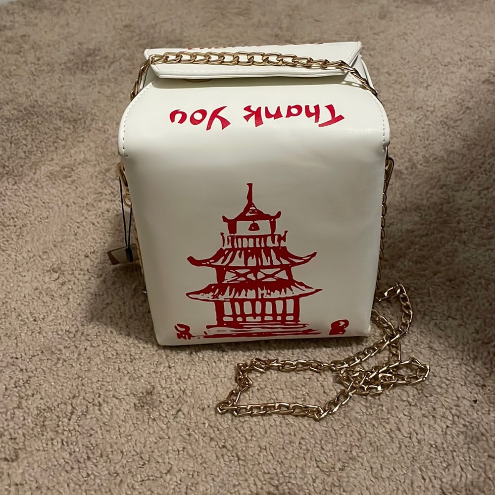 Take out box crossbody bag